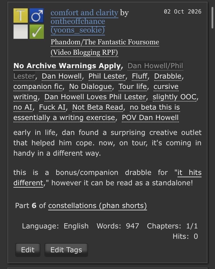olliebutanxious's tweet photo. oops i slipped and wrote a drabble 🤷
disclaimer: this is self indulgent as fuck, it should barely be counted as fanfic, please enjoy all the imagery, hopefully??
https://t.co/QXq1Af0ptQ https://t.co/PRka1bsORx