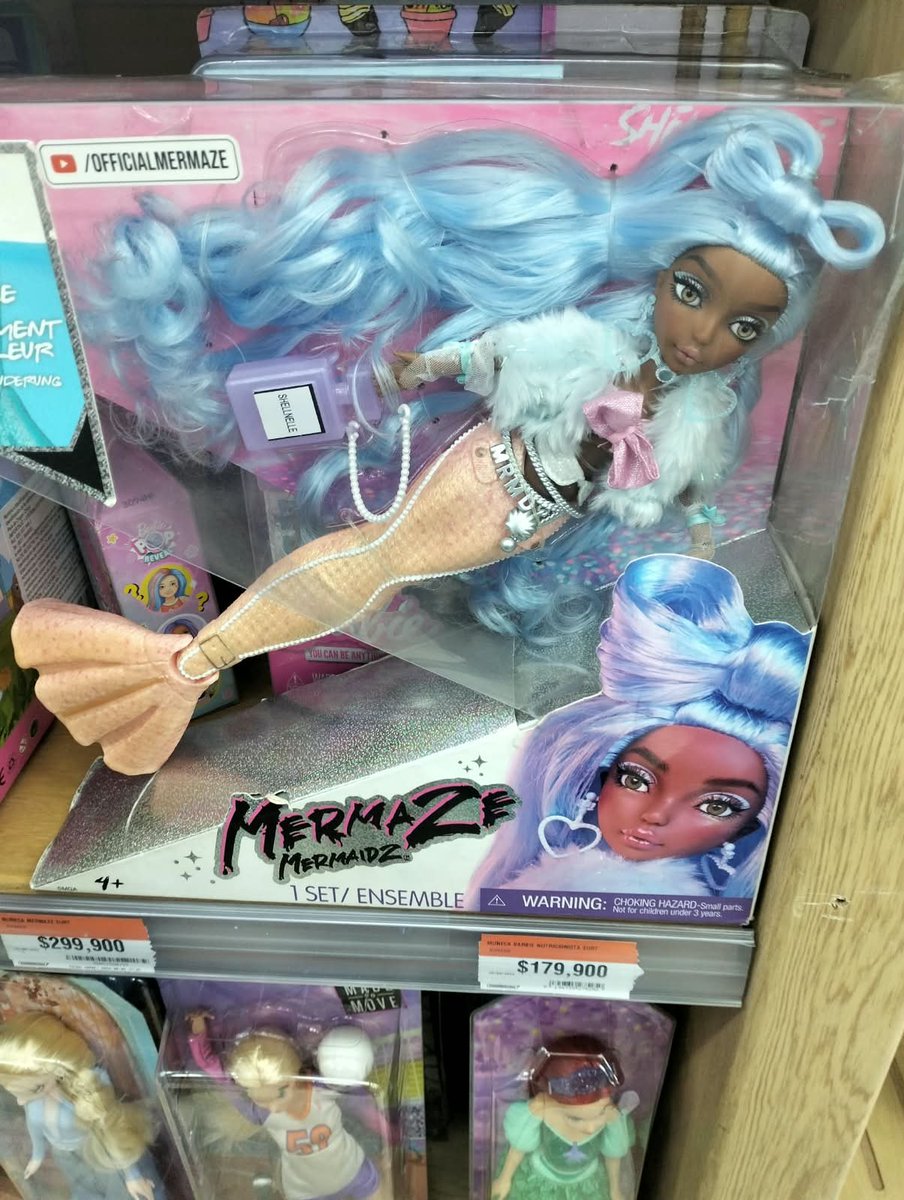 Timechickz's tweet photo. went to the doll aisle and found a mermaze mermaidz fossilized in the wild, archaeologists are currently trying to figure out how she survived extinction🤩 https://t.co/Mnk9kVBAbt