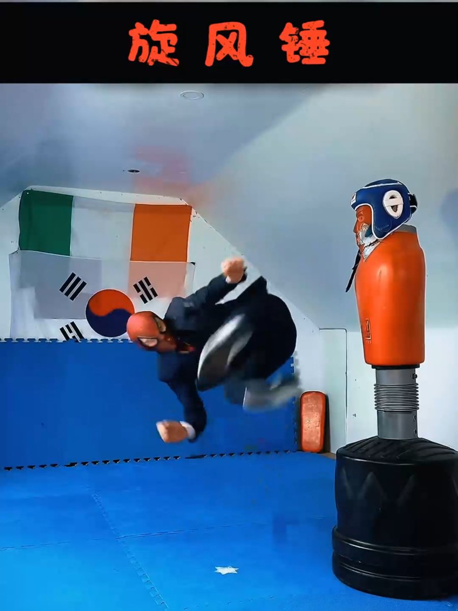 uxe_9051ez's tweet photo. A guy practices a fighting stance and swings a shield to knock a coin flying!， https://t.co/fYI40J0u0J