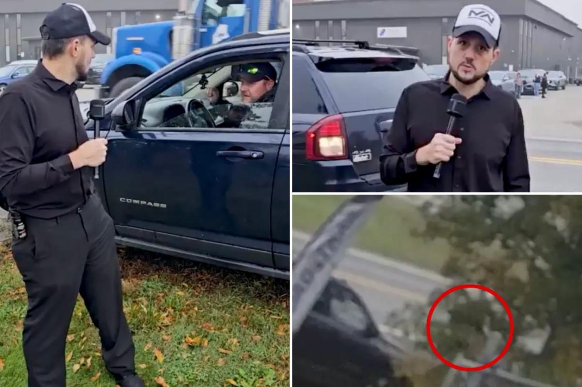 nypost's tweet photo. Conservative Maine reporter nearly run over after heated confrontation outside methodone clinic https://t.co/kpfSsR3nUq https://t.co/tMnfo8pfwU