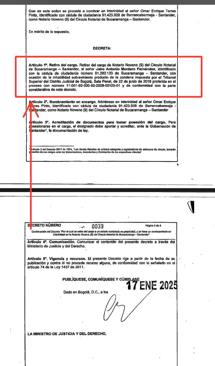 carlosbarajash's tweet photo. Condenado a 74 meses de prisión y aún le dicen buenos días señor notario… 

Solo pasa en Colombia: En la notaría novena de Bucaramanga, quien da la fe publica, está condenado a 74 meses de prisión y aún así ejerce sus funciones. 

Acaso la @Supernotariado complace 
que los actos de la notaría novena puedan estar viciados por inhabilidad de quien da la fe pública? 

Porqué si desde 2025 el @MinjusticiaCo declaró la vacante de la notaría novena de Bucaramanga, la super notariado permite la permanencia del notario condenado? 

Presidente @ABDELAESPRIELLA lo que pasa en la notaría novena de Bucaramanga lesiona el orden jurídico y constitucional y atenta contra la fe publica. Exija a la @Supernotariado el retiro inmediato del notario condenado y garantice el orden jurídico. 

El señor notario noveno quiso mantenerse a punta de tutelas y todas las ha perdido. Como le hacemos entender al notario y a la super notariado, que su cargo está vacante y que está inhabilitado para seguir ejerciendo? 

Bucaramanga no puede seguir con una notaría en manos de un notario condenado.