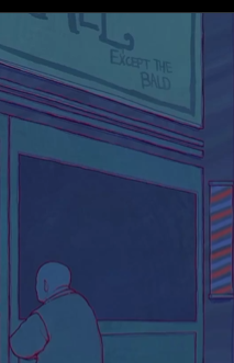 ThompsonGestalt's tweet photo. @MOB001X100 the sign changes to say "except the bald" https://t.co/wUFF18Woag