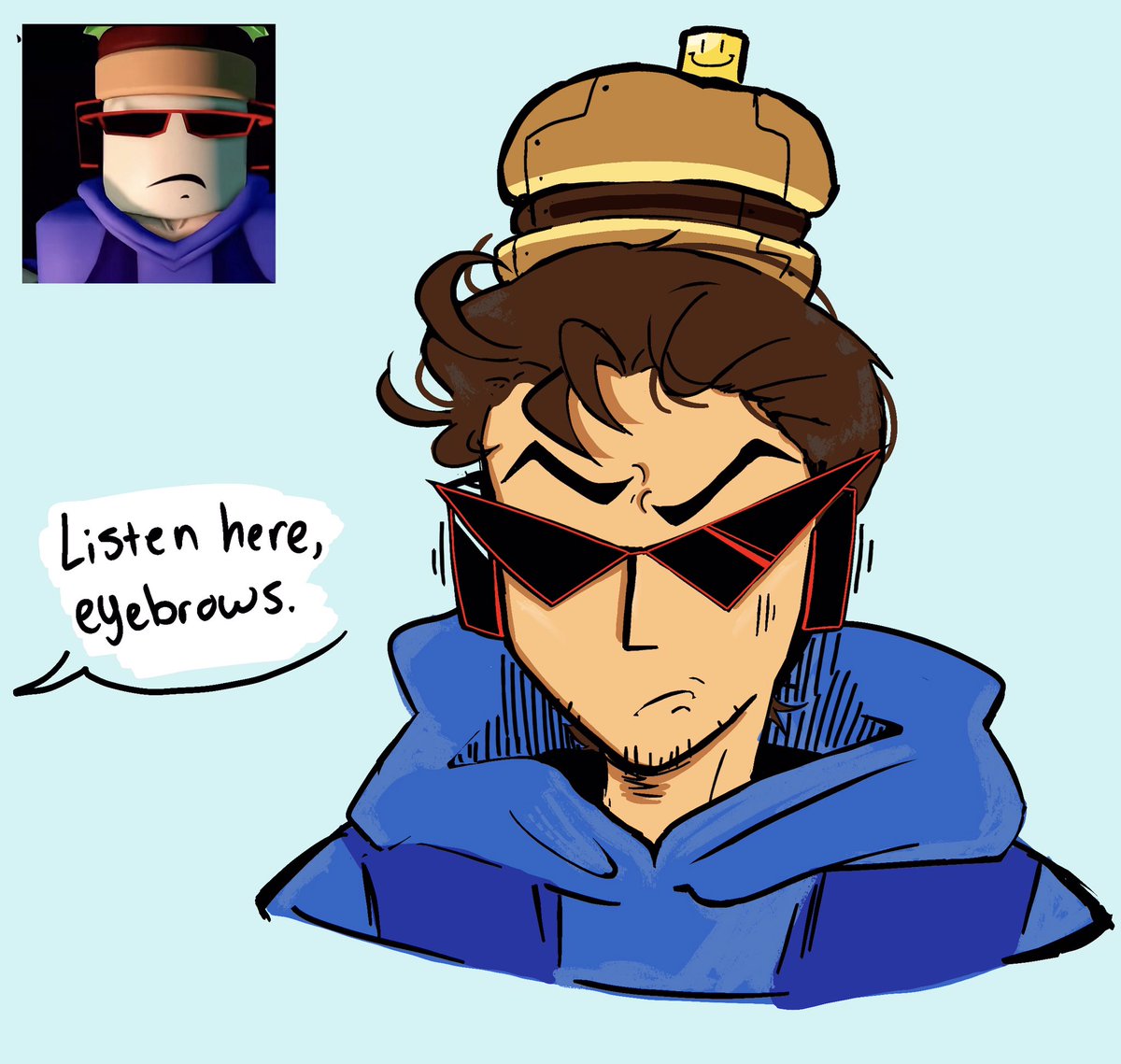 QualleRebirthed's tweet photo. i like that pout he makes XD
 #TROR #theremainsofrobloxia #007n7 https://t.co/s8iFM6uESl