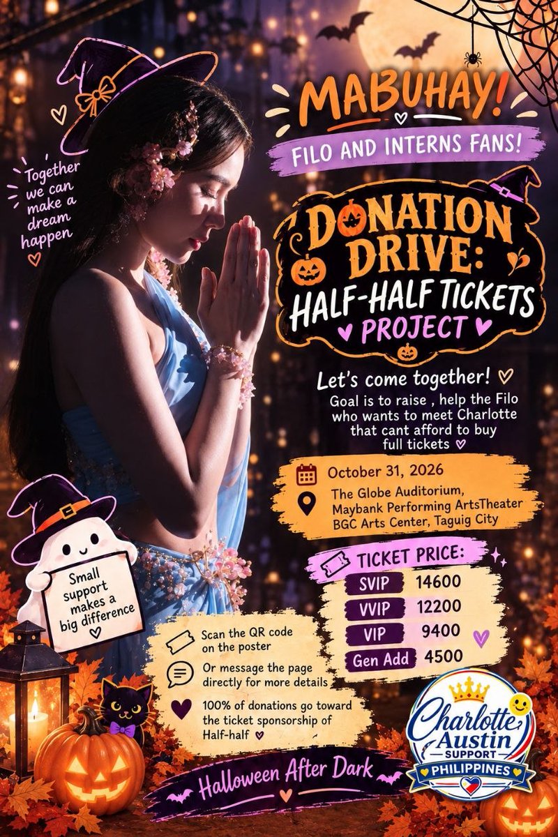 SmileyTownOfCL's tweet photo. Good Morning Smileys!!! 

Good News: We have 3 General Admission Tickets slot available. Please reply/dm/ us if you are interested. 

Updating our Half- Half Ticket Project as of October 2, 2026.  We had given:

12 General Admission Tickets
1 VIP 
1 VVIP c/o of @NellyveraT ( Thank you so much for sharing your extra ticket for give away)

If you don't have tickets yet, tickets are still available: 
🎟️https://t.co/HTc1PfzH96

*Thank you so much for all the donations and the support for making the project successful.   

#CharlotteAsiaTour2026 #ชาล็อตออสติน #CharlotteAustin @itscharlotty @CLSupportPH