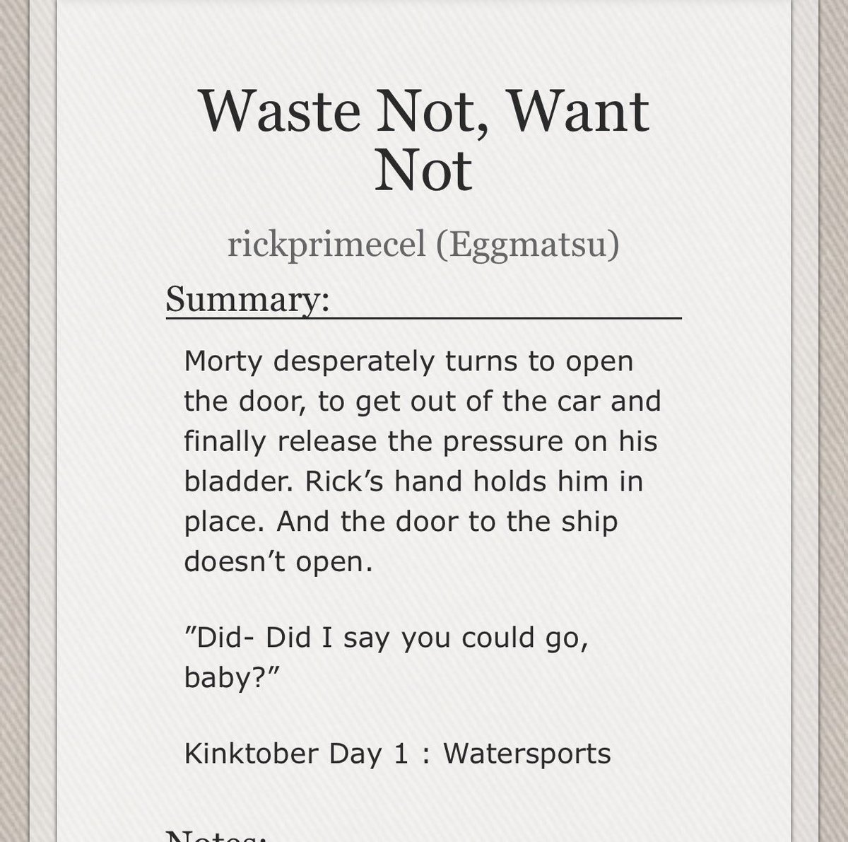 rickcelled's tweet photo. #rickorty #kinktober2026
happy kinktober to all who celebrate!!!

Day 1- Watersports

https://t.co/VvQYWqqLpy https://t.co/qMU8yFEHqp