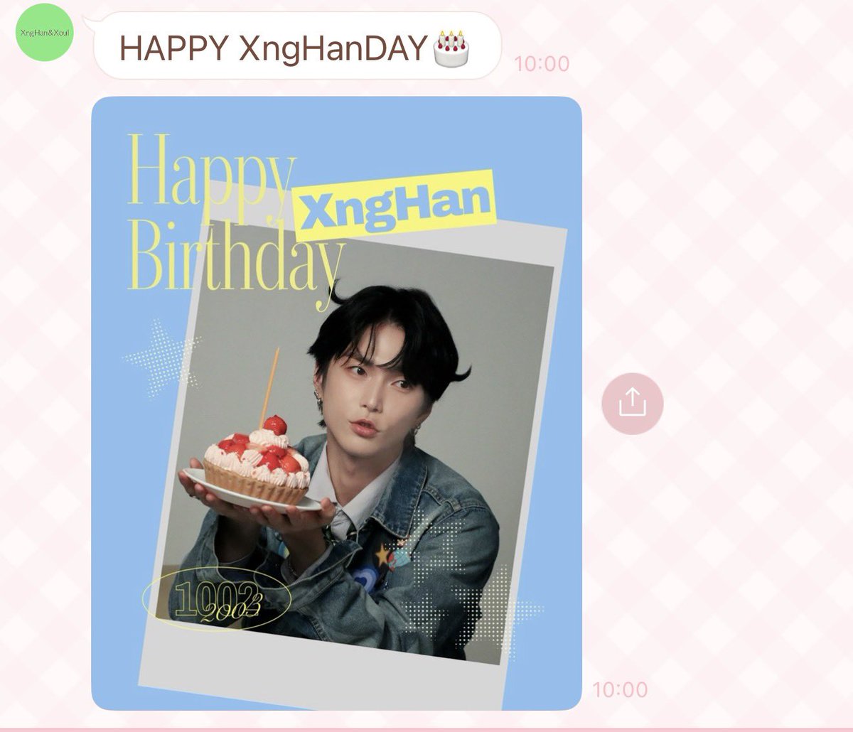 O310O2's tweet photo. 261002 LINE 💬

HAPPY XngHanDAY🎂

#승한 #XngHan #スンハン https://t.co/rPjfSF3OZV