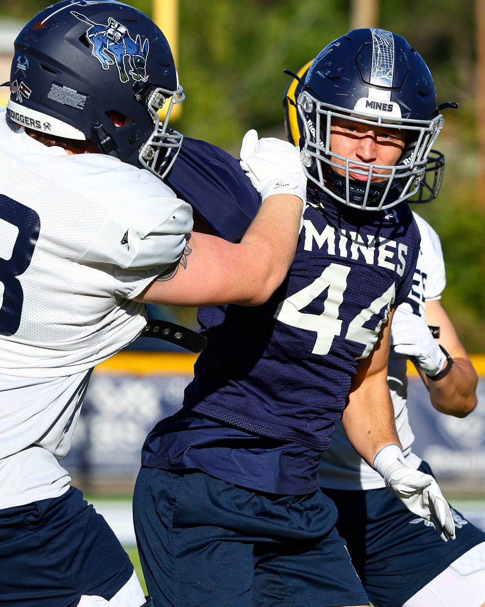 MinesFootball's tweet photo. Finishing touches for Saturday!

#HelluvaEngineer⚒ https://t.co/MHy57QEjR6