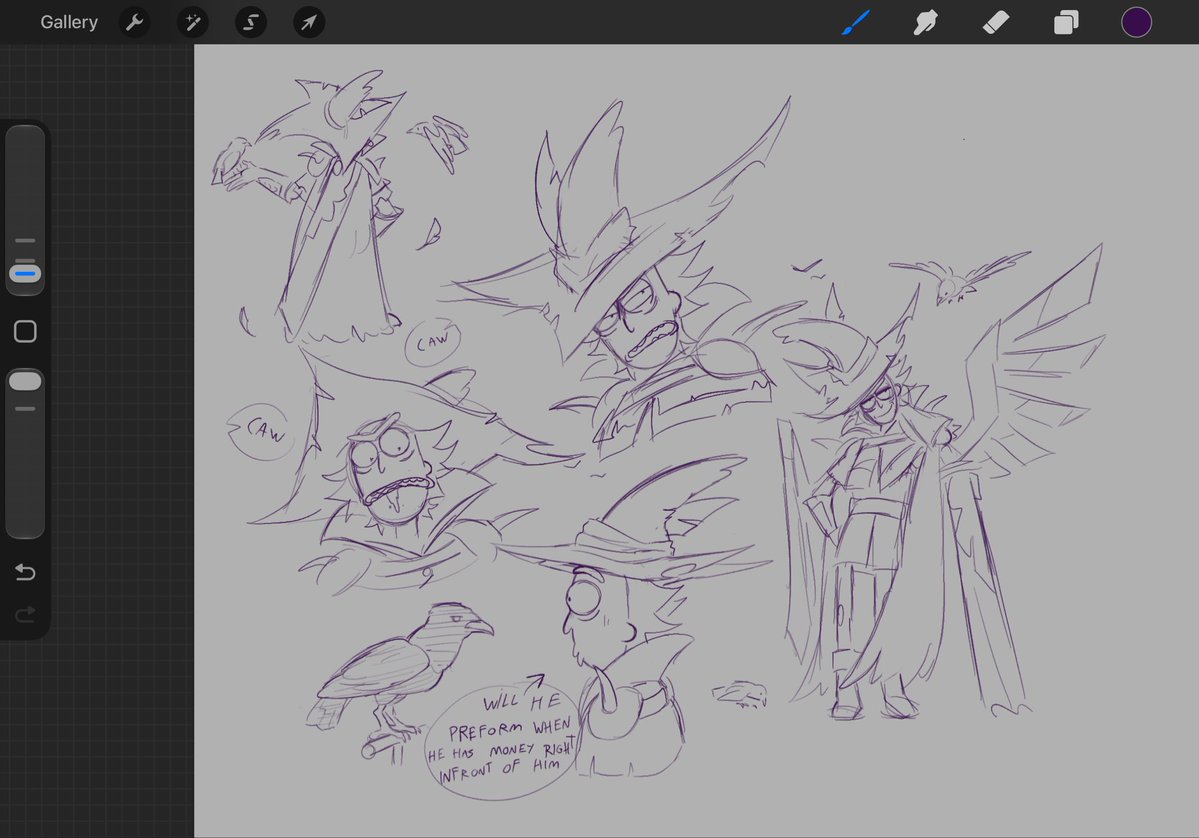 Plaster_bl00d's tweet photo. Crow ricking it til I caw caw #rickandmorty #crowrick https://t.co/fWdxIBlBC3