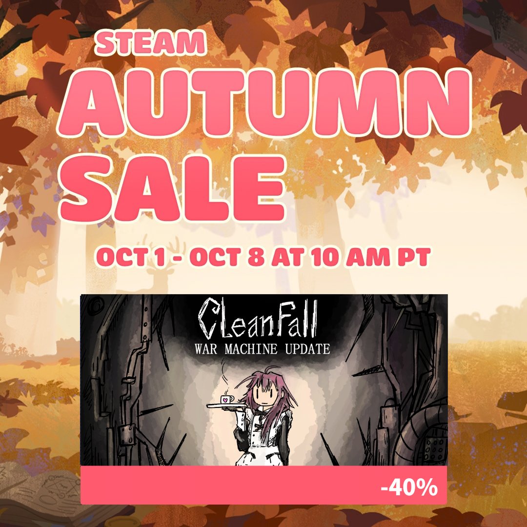 here7799's tweet photo. Steamオータムセール始まった🍂

よかったら見てみて！ https://t.co/EwmHsRGfOF