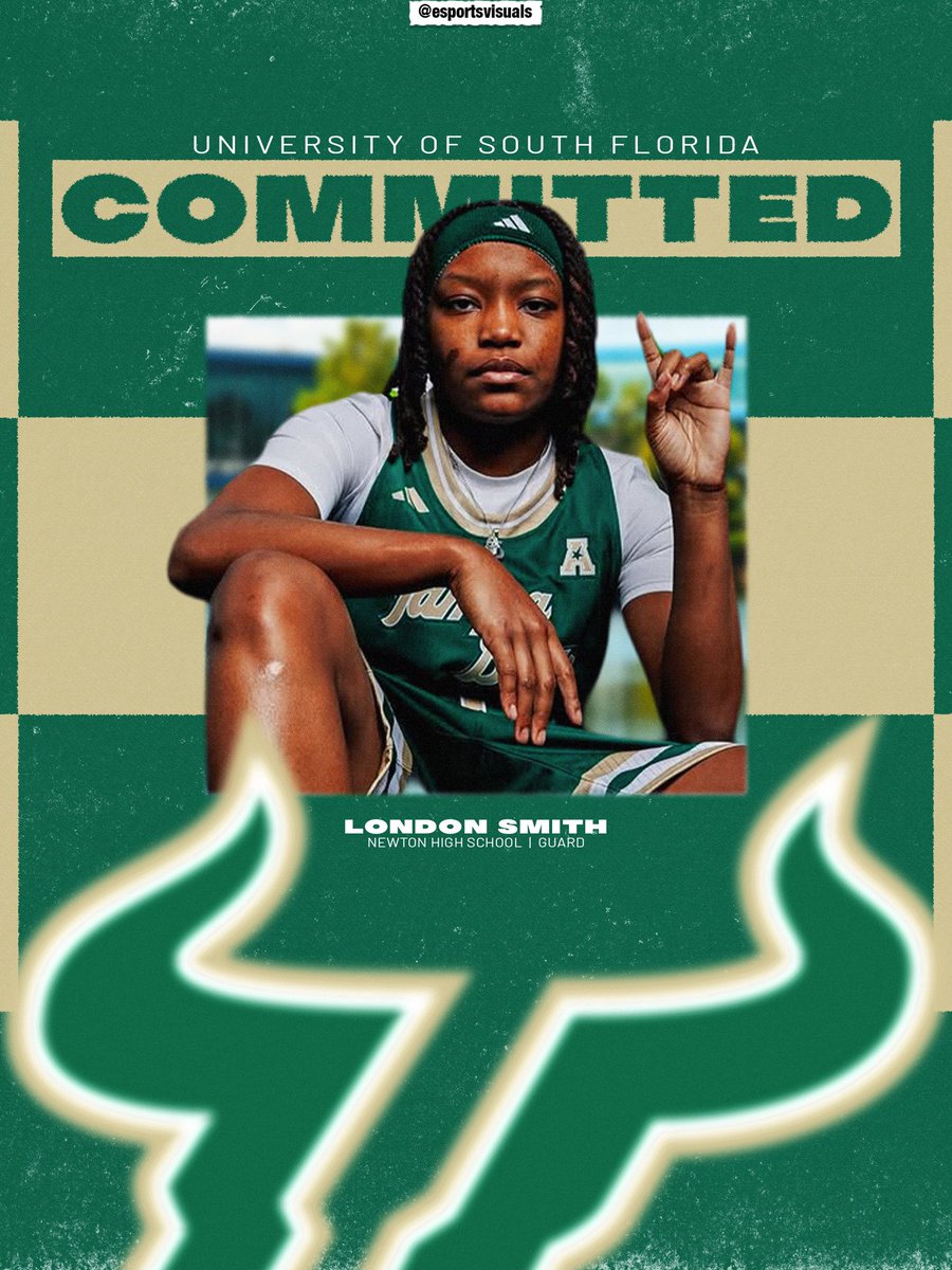 esportsvisuals's tweet photo. ELITE NEWS!
2027 G London Smith (@London5Smith) announces that she has committed to the University of South Florida (@USFWBB).
South Florida gets an ELITE basketball athlete in 2027.
#Elite #EliteSportsVisuals #Committed #StudentAthlete https://t.co/uLfNyDfQeQ