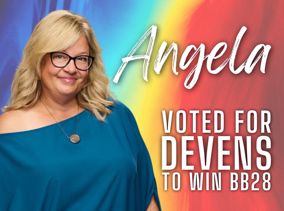 BBigBrotherBuzz's tweet photo. 🚨Angela has cast her vote for Devens to WIN #BB28! 👑

#BigBrother #BigBrotherBuzz https://t.co/8QRkQCus4e