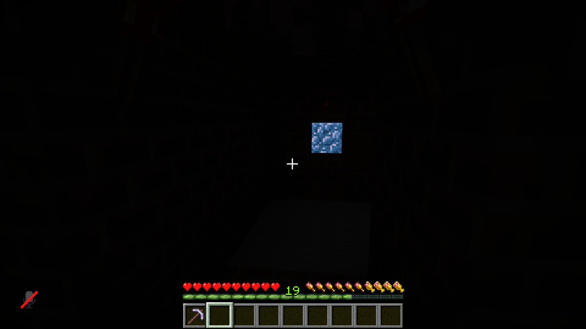 tinkytu's tweet photo. friendly reminder that when you have the darkness effect you can still see the crystal blocks https://t.co/lIK007GuaN