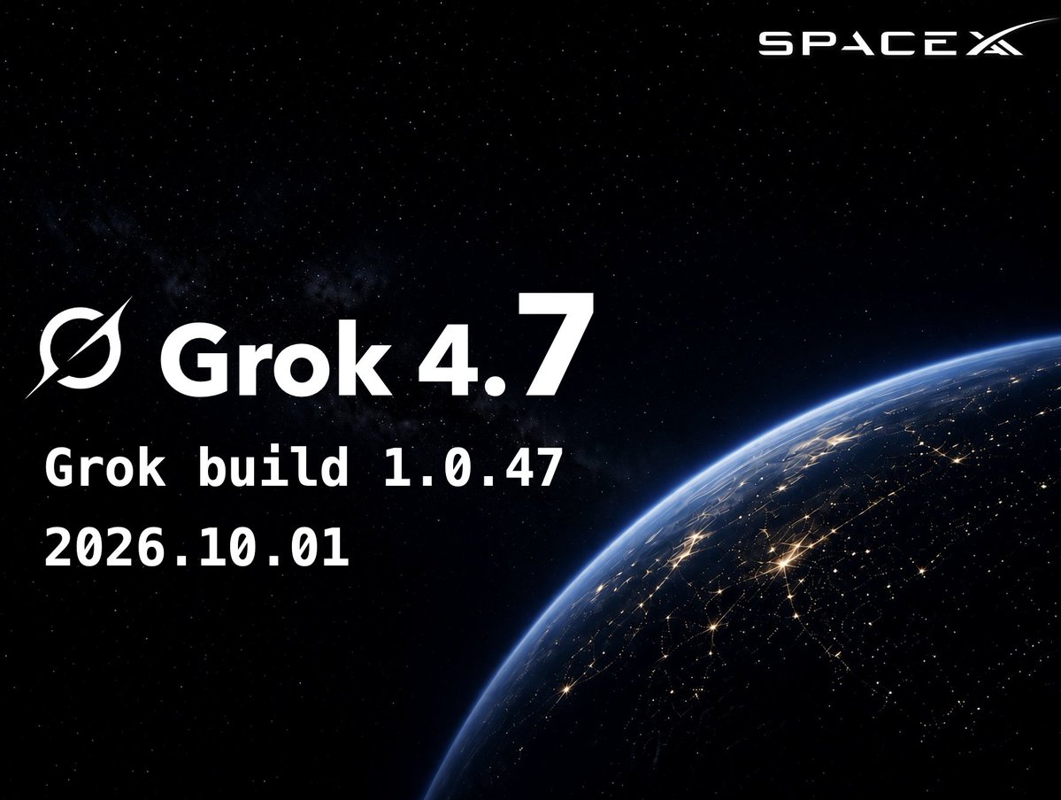 KoreanTramp's tweet photo. 🚀 Grok Build 신규 업데이트(2026.10.01)

1.0.47 — 2026-10-01

✨ 새 기능
• 에이전트가 보내 주는 모델 전환 응답이 이제 표시 중인 모델 목록과 컨텍스트 창 크기에 바로 반영됩니다.
👉 모델은 /model <이름>(별칭 /m)으로 바꿉니다. 모델 ID나 표시 이름(대소문자 무관)을 받고, 모델이 여러 컨텍스트 창을 지원하면 창 크기를, 추론 모델이면 마지막에 effort 단계를 이어서 적을 수 있습니다(예: /model Reasoning X 500k high). 현재 모델의 컨텍스트 창만 따로 지정하는 명령도 있으며, 모델��� 크기를 여러 개 지원할 때만 목록에 나타납니다(짧은 표기나 토큰 수로 지정). 선택한 크기는 세션 동안 유지되고, 같은 크기를 지원하는 새 모델로 바꿔도 이어집니다. 현재 사용량보다 작은 크기를 고르면 자동 압축이 시작됩니다.

🐛 버그 수정
• 홈 화면과 로그인 화면의 오류 메시지가 좁은 터미널에서도 알맞게 줄바꿈됩니다.
👉 원문이 말하는 범위는 홈·로그인 화면 오류 메시지의 줄바꿈 표시입니다. 사용자 가이드에서 관련 설정은 확인되지 않았습니다.

• Goal 칩을 클릭하면 워크플로 실행이 있는 상태에서도 Goal 패널이 열립니다.
👉 /goal은 백그라운드 워크플로 설정에 따라 두 가지 방식으로 동작합니다. 워크플로가 켜져 있으면(기본값) 호스트가 소유한 워크플로 엔진이 라운드를 평가하고 완료를 검증하며, 꺼져 있으면([workflows] enabled = false 또는 GROK_WORKFLOWS=0) 예전의 update_goal 도구로 돌아갑니다. 워크플로 실행 목록은 /workflow runs에서 볼 수 있습니다. 다만 사용자 가이드에 "Goal 칩" 자체에 대한 설명은 없어, 이 UI 요소의 위치까지는 확인하지 못했습니다.

⚡ 성능 개선
• .envrc 파일이 있는 저장소에서 세션이 더 빨리 시작됩니다.
👉 [session] load_envrc = true 설정이 켜져 있으면 .envrc의 환경 변수를 bash에 주입합니다(설정 키는 session.load_envrc). .envrc를 쓰는 저장소의 세션 시작 속도가 좋아진 변경입니다.

ℹ️ Grok build 다운로드 링크: https://t.co/f2TuUJAQYn
ℹ️ Grok bot 알아보기: https://t.co/mQXVyDZgrq
ℹ️ 최신 알파버전으로 업데이트하기 : grok update --alpha
ℹ️ 최신 안정버전으로 업데이트하기 : grok update

원문
1.0.47 — 2026-10-01

✨ Features
• Model switch responses from the agent now update the displayed model list and context window.

🐛 Bug Fixes
• Error messages on the home and login screens now wrap properly in narrow terminals.
• Clicking the Goal chip now opens the goal panel even when workflow runs are present.

⚡ Performance
• Sessions in repositories with an .envrc file now start faster.