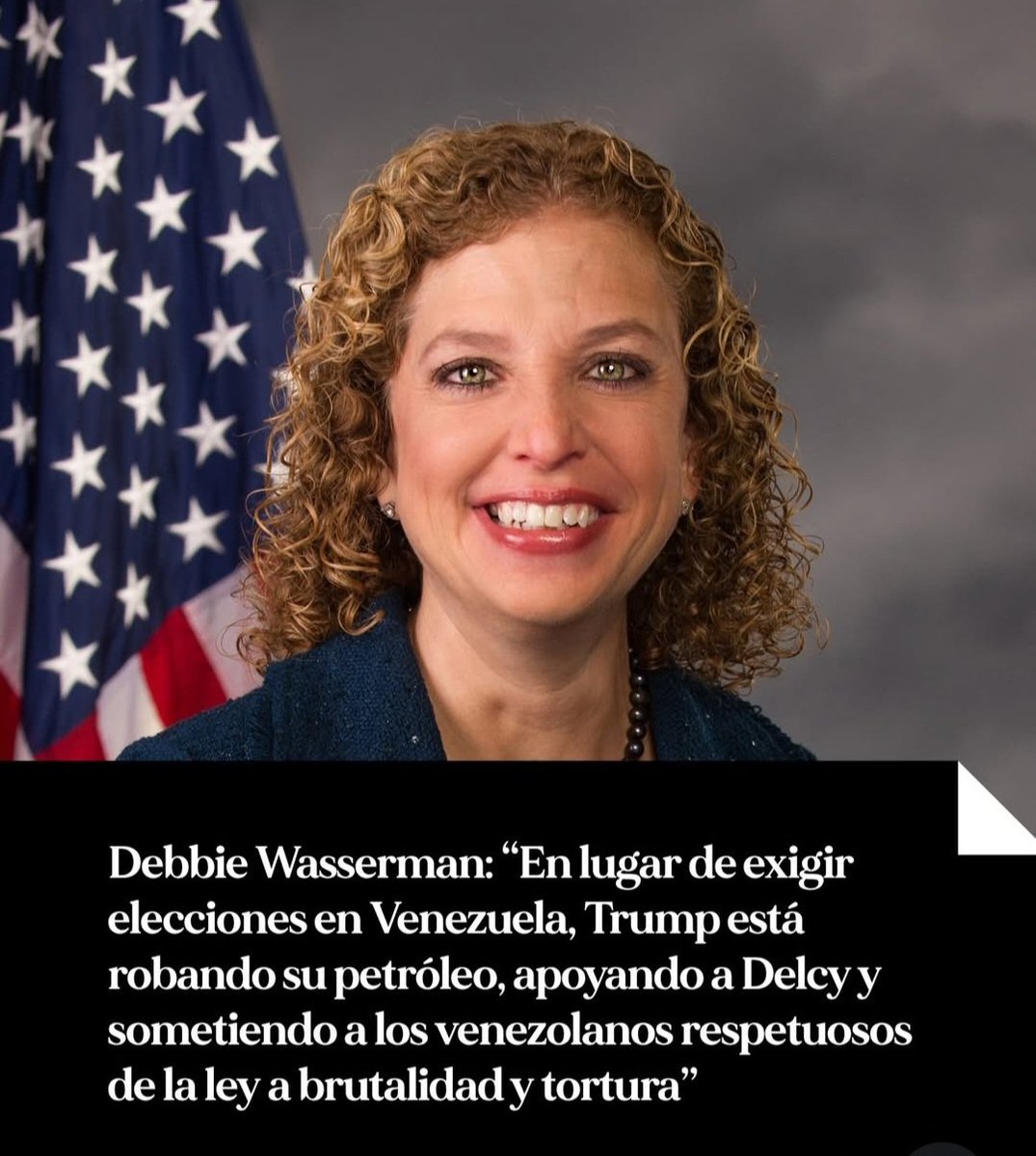 FRANCISCO872217's tweet photo. Congresista Debbie Wasserman @DWStweets se pronuncia sobre la política fallida de @POTUS @realDonaldTrump en Venezuela. https://t.co/qmp8HA2vzg