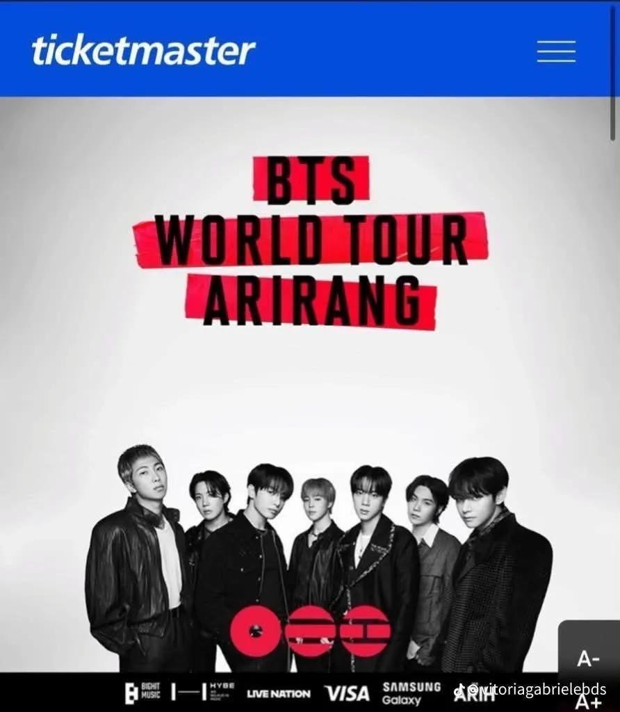 sarah_ribeiro's tweet photo. Vendo ingresso para o BTS WORLD TOUR ARIRANG!

28/10/2026  - 30/10/2026

Transferência pelo aplicativo Quentro!

Gravo a tela dos ingressos, transfiro imediato!!!

https://t.co/HKpCqJ74o7

tags: bts, show, ingresso, venda, compro, morumBis, São Paulo, jimin,ticketmaster https://t.co/EhhF6jibPU