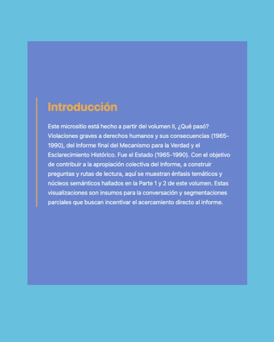 Signa_Lab's tweet photo. ¿Qué contiene el informe del Mecanismo para la Verdad y el Esclarecimiento Histórico (MEH), sobre el periodo de represión en México, entre 1965 y 1990?
Este micrositio está hecho a partir del volumen II del Informe.
https://t.co/ghg7gTz0hR https://t.co/ZnBnWSgnTR