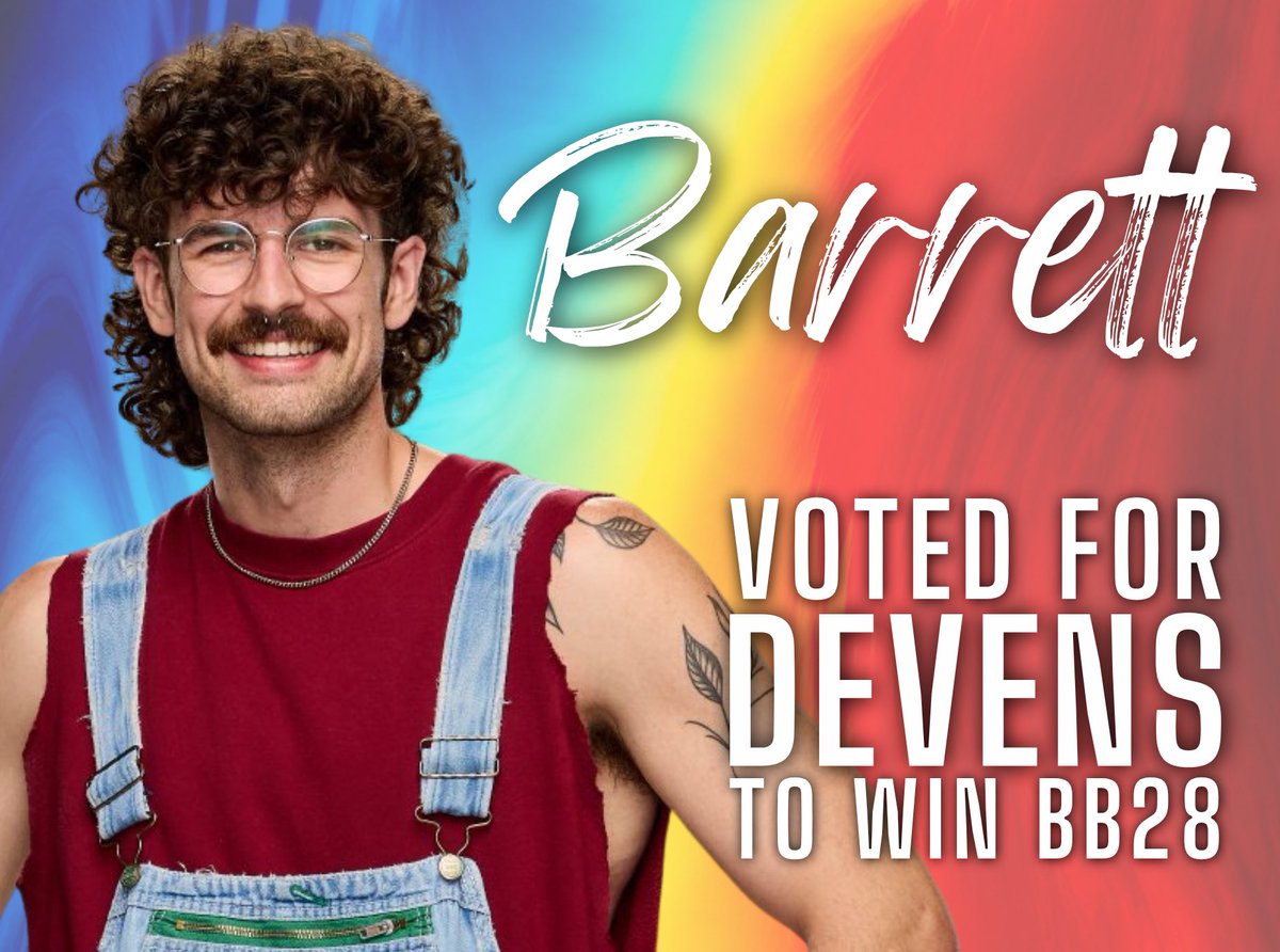 BBigBrotherBuzz's tweet photo. 🚨Barrett has cast his vote for Devens to WIN #BB28! 👑

#BigBrother #BigBrotherBuzz https://t.co/tasxmN4sGS