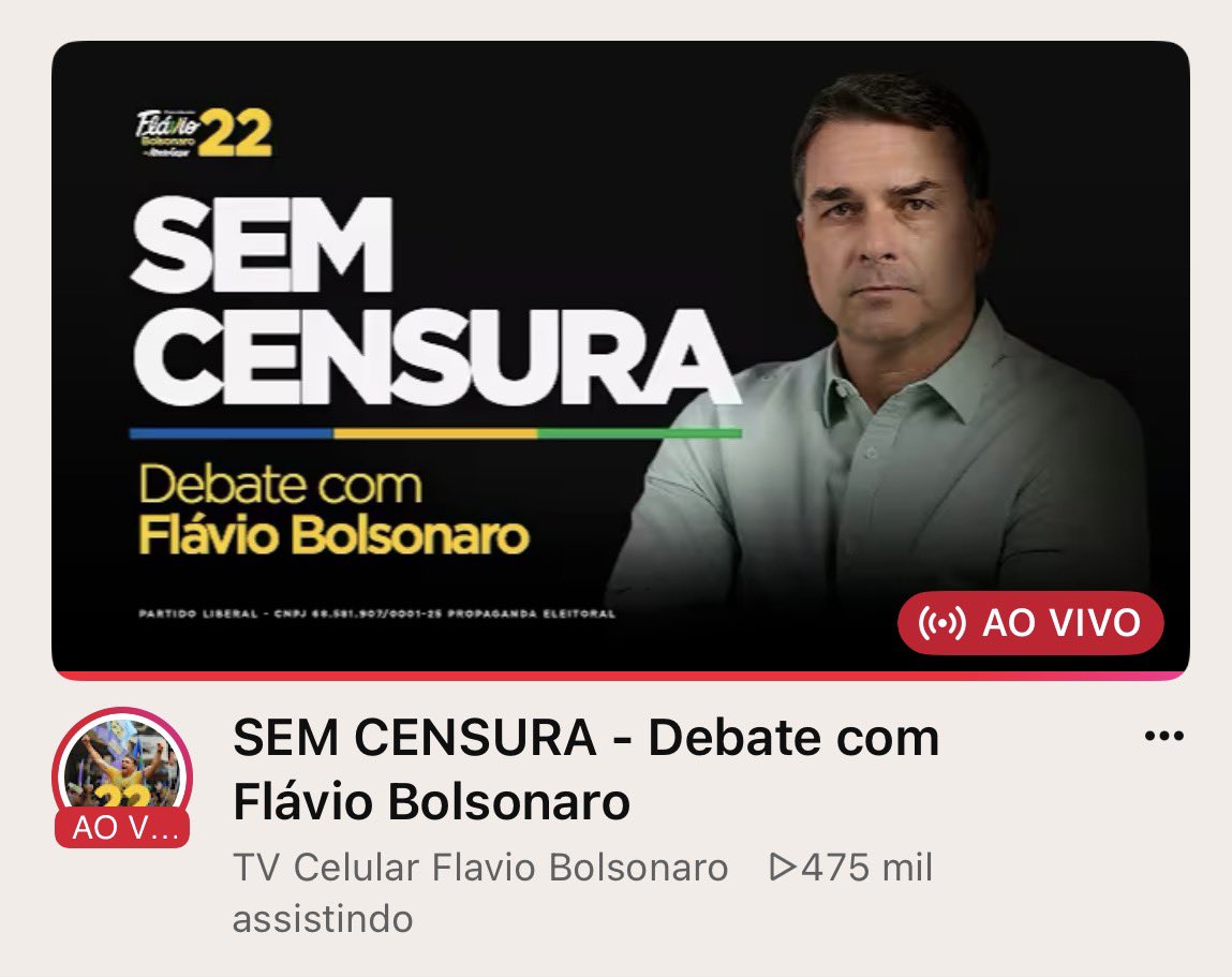 domlancellotti's tweet photo. MEIO MILHÃO DE TELAS ORGÂNICAS 

Ao vivo, sem divulgação prévia, sem censura!

Vão lá: https://t.co/KZYcY6rJQS https://t.co/cbhvrLSZH9