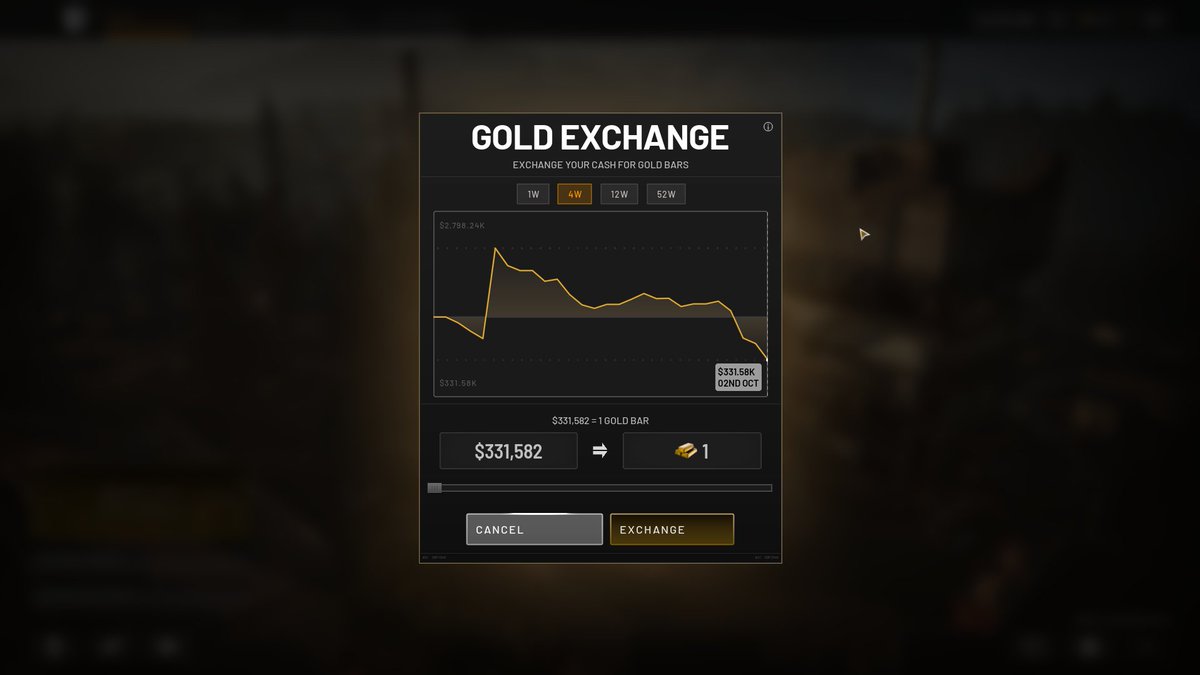 GHBSmith's tweet photo. This is crazy. Gold Bars are now down to $331k #Wardogs

I've not spent any of my cash yet, but I know people spent a LOT when it was $1m+

How are people feeling about the Gold Exchange?

I know it's Season 1, early days, but this feels like it's going to leave a lot of players feeling a bit robbed. 

Personally, couldn't be happier 🤣