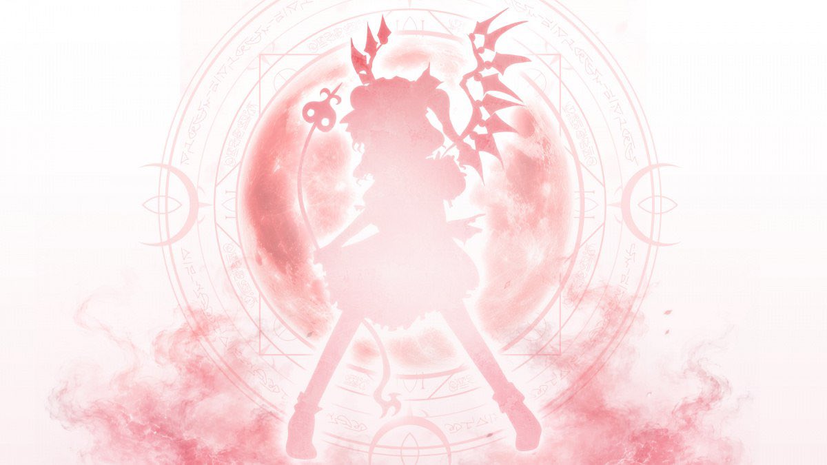 aliverdoll's tweet photo. touhou project 06: koumakyou new classic ~ the embodiment of scarlet devil 

silhouette background https://t.co/JlwvxGr6Ex