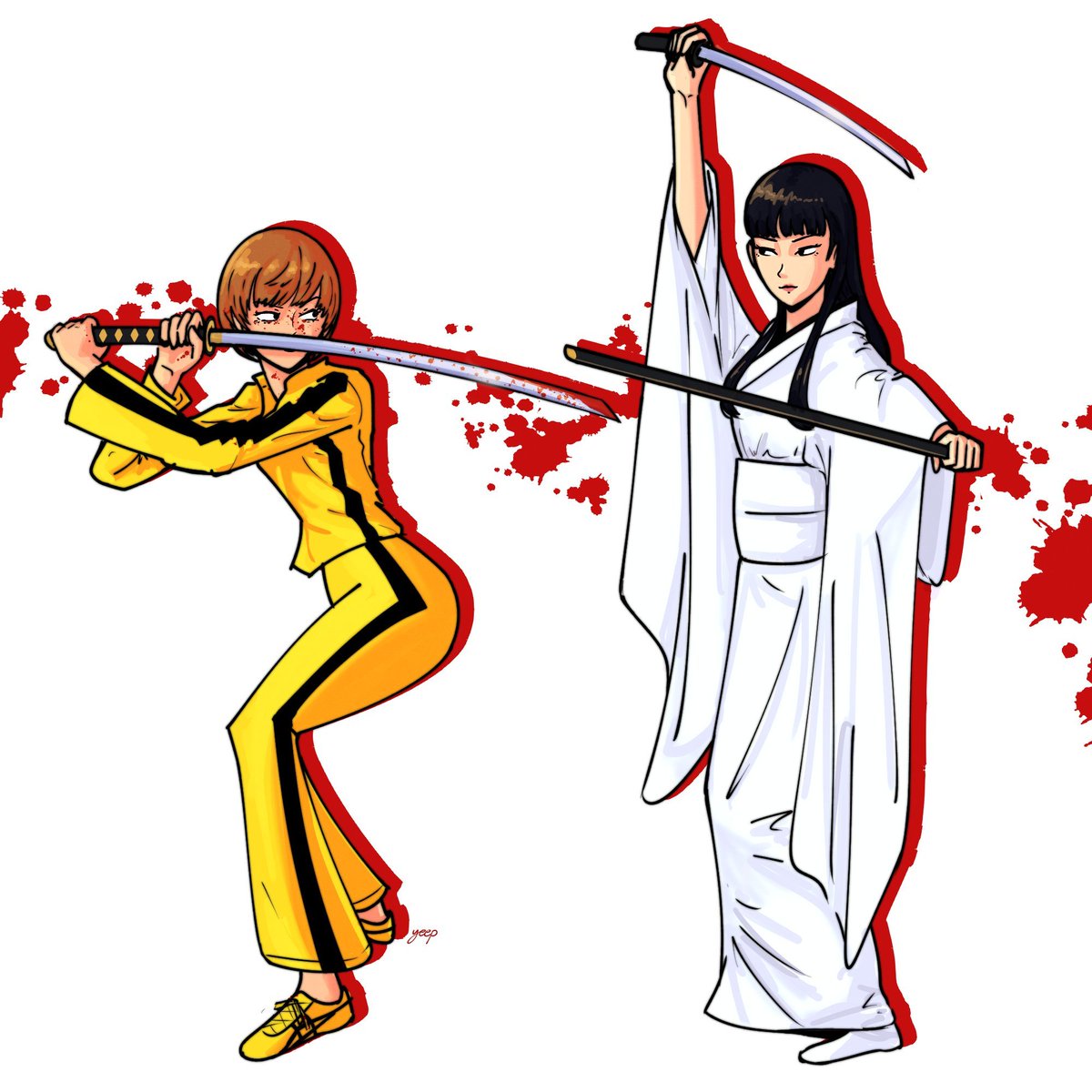 SyngmanYeep's tweet photo. halloween season is my best time for art bc I love drawing characters from one thing dressed as characters from another thing https://t.co/EnopwIZwof