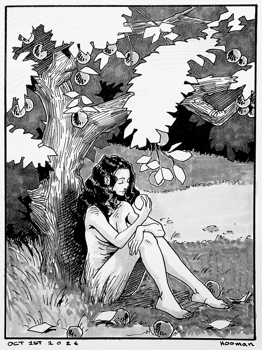 hmnbnghmn's tweet photo. Inktober Day 1: Apple https://t.co/pafz63aAxT