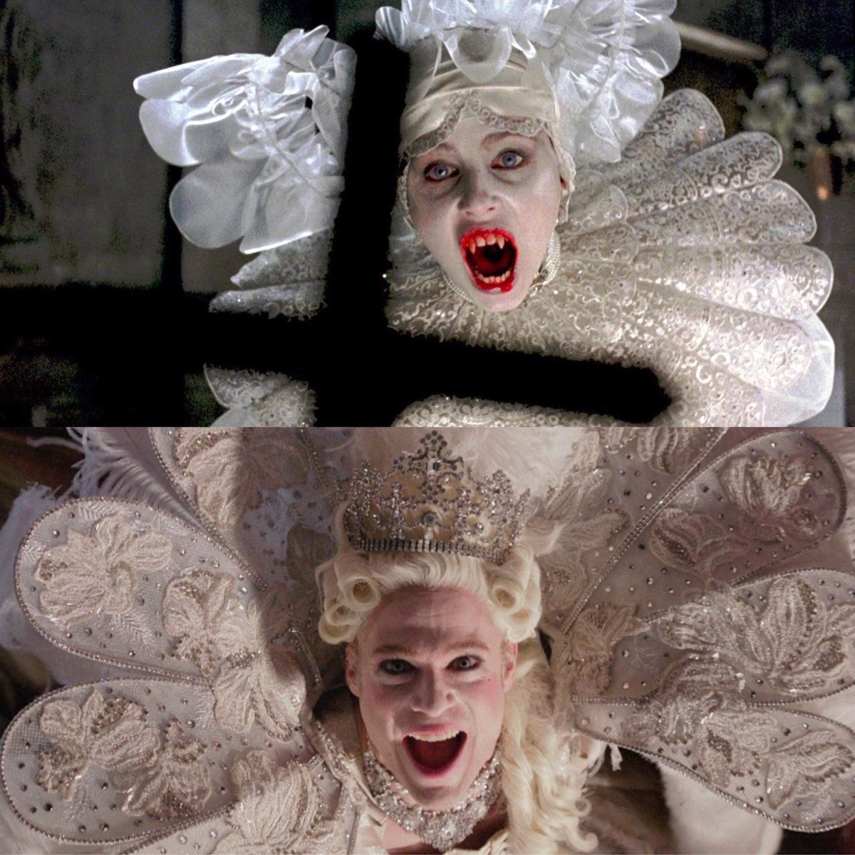 sampunzels's tweet photo. lucy in bram stoker’s dracula (1992) and lestat in interview with the vampire (2022) https://t.co/CNm9r1m3ei