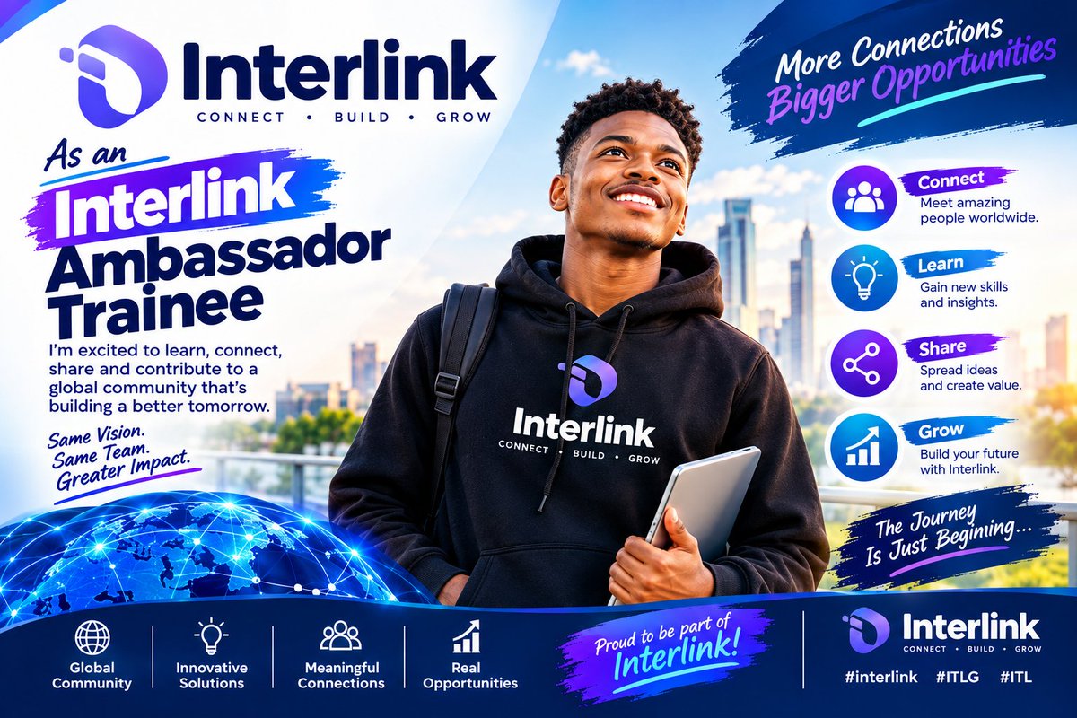 kingadesuccess's tweet photo. Innovation starts with an idea, but progress happens when people connect. InterLink is making connection the foundation of tomorrow.

#interlink #ITLG #ITL https://t.co/pwT8e3vUU7