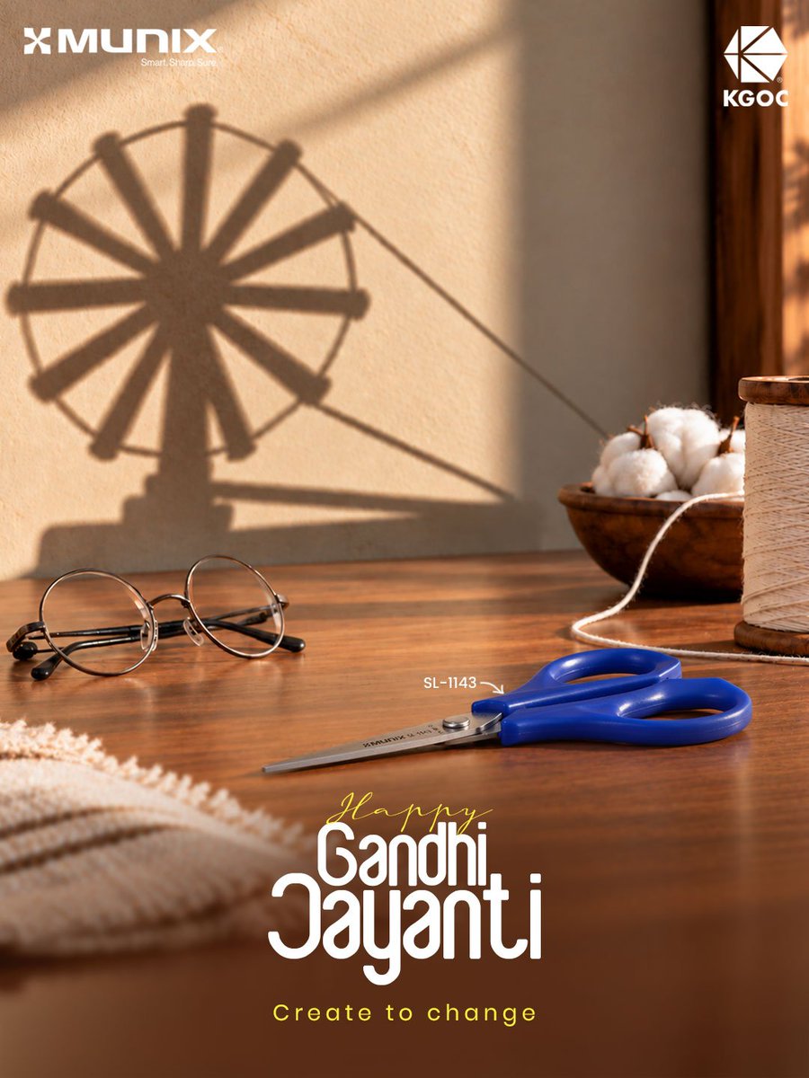 MunixKGOC's tweet photo. Change begins with a thought, and grows through action.
This Gandhi Jayanti, let’s celebrate the ideas, values, and actions that continue to inspire us to create a better tomorrow.
Happy Gandhi Jayanti
#GandhiJayanti #Munix #KGOC #CreateToChange #MahatmaGandhi https://t.co/99p2jZtRs0
