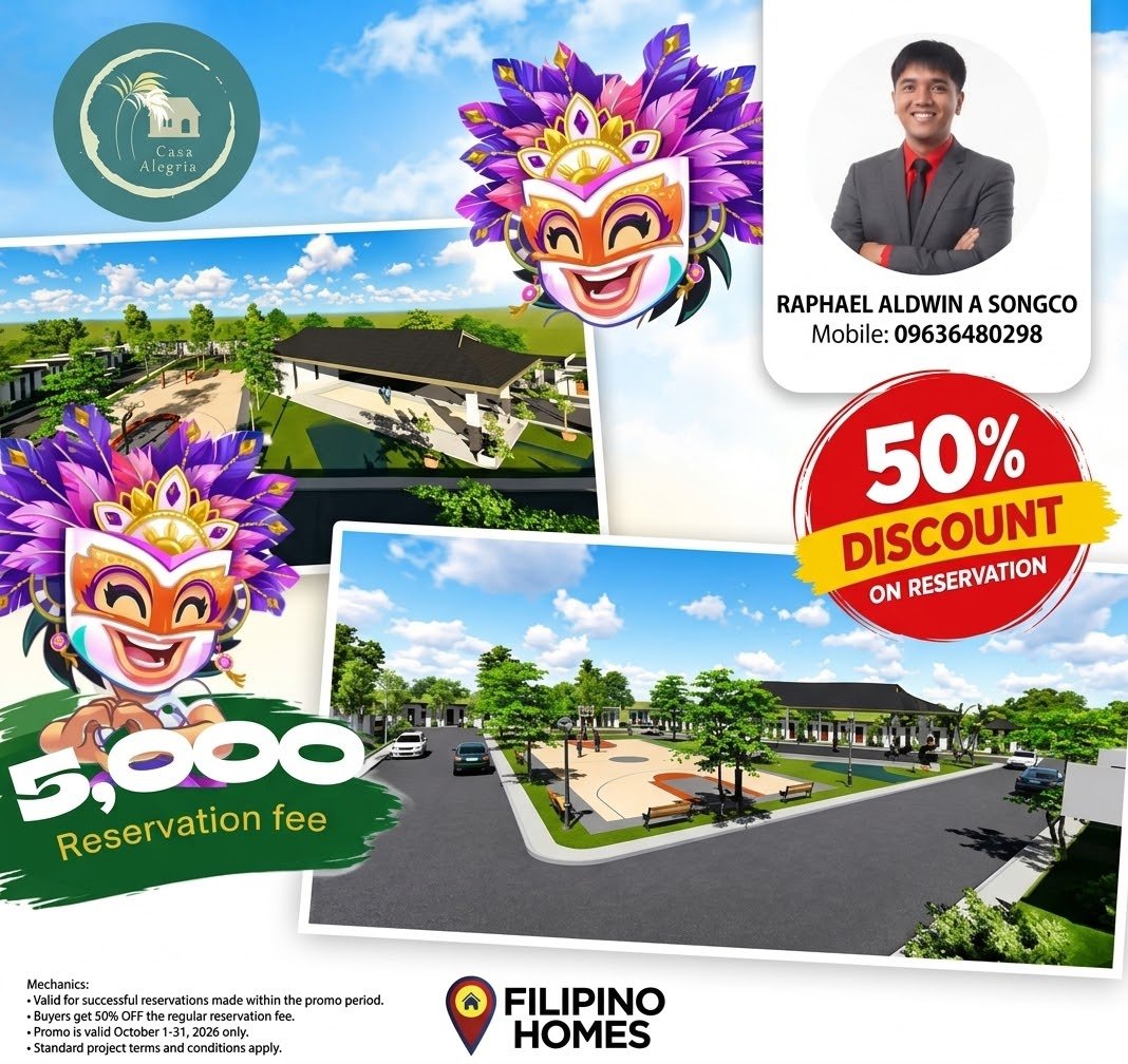 songco_aldwin's tweet photo. π‘ Progreso Village Phase 1 - Bacolod City
β’ 64 sqm lot
β’ β±4,777/mo DP
β’ β±5,000 Reservation Fee (50% OFF promo valid Oct 1-31, 2026!)
π Contact Raphael Songco: 09636480298
π’ Filipino Homes
#TeamRedDiamonds #BacolodRealEstate https://t.co/Z9IZFLa3kW