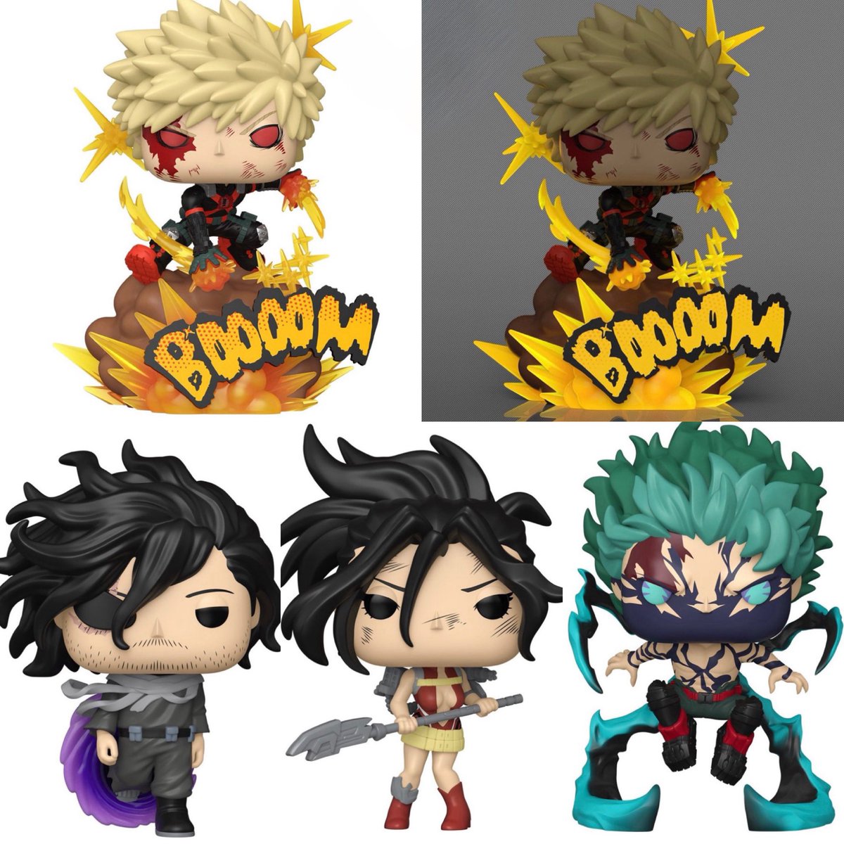 FunkoPOPsNews's tweet photo. First Look! My Hero Academia (Final Season) Funko POPs! 💥🥦 The climactic showdown.. Going live at the links below.. Tuesday, 9AM PT!  

   EE ~ https://t.co/uYws1Y3sN9
   Amzn ~ https://t.co/S0Ueqh6lBM

#Ad #FunkoPOPNews #MyHeroAcademia #Deku #Bakugo #Aizawa #MomoYaoyorozu #Anime