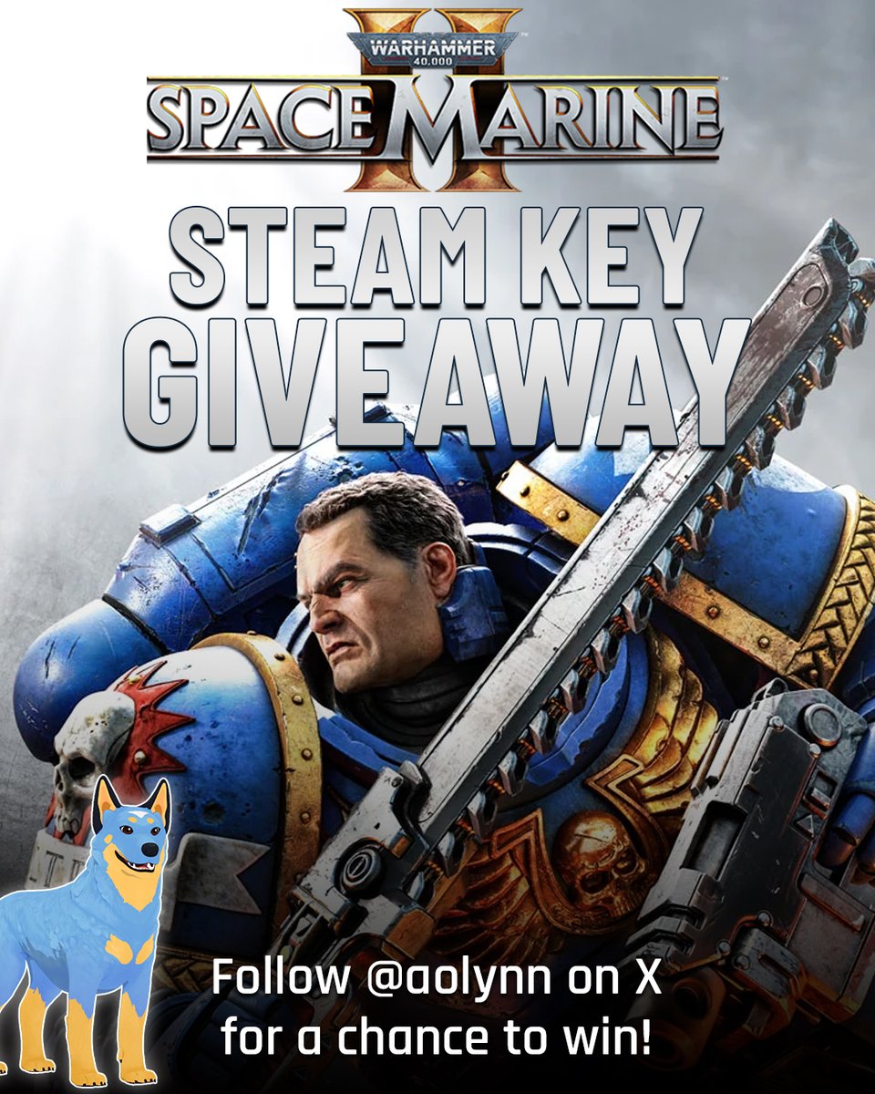 Aolynn's tweet photo. To celebrate the two-year anniversary of Warhammer 40,000: Space Marine 2, I'm giving away a Steam key!

Reply and follow my account for your chance to win.*

I'll also be giving away another copy live on stream tonight!

*Winner chosen randomly - details in reply. https://t.co/G1n7azp8ee