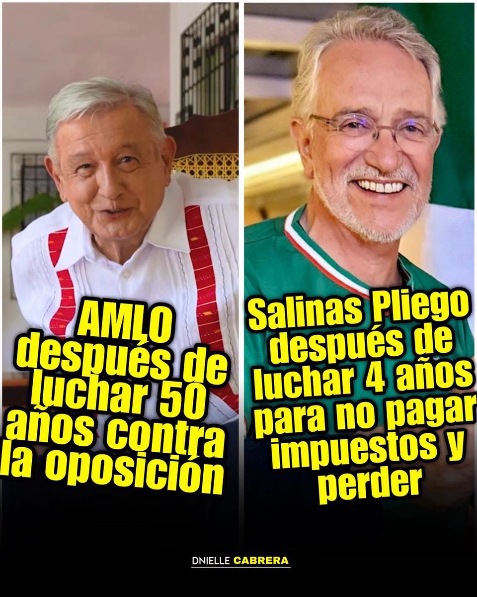 DnielleCabrera's tweet photo. Y Salinas Pliego diciendo que AMLO se veía bien acabado 😂🤣 https://t.co/zaY86fDVTn