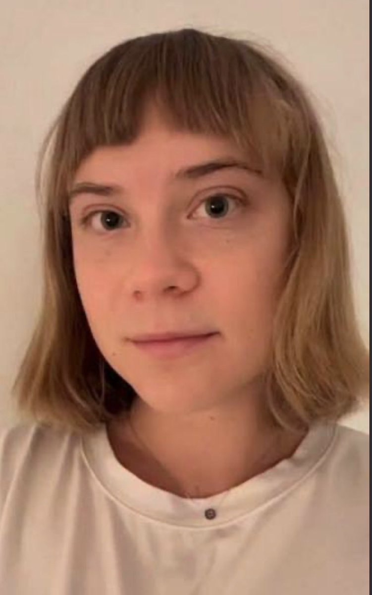 LenhoffLara's tweet photo. This kid really DOES have a striking resemblance to Lord Faarquad! #twit #voguehair aw. She didn’t get to have a normal childhood. But I do not respect her activism. this “genocide” nonsense and “free Palestine” nonsense. Grow up Greta. #standwith🇮🇱 #getaclue #wakeup https://t.co/mhotqjZ25V