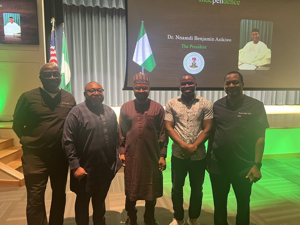 ebiliekwe's tweet photo. Prof. Farooq Kperogi’s @farooqkperogi outstanding lecture gives Nigeria’s 66th Independence Day a powerful intellectual dimension, reminding us that true national progress begins with bold ideas and informed citizens. The partnership between young professionals in the United States and Nigeria must grow beyond a handshake into a transformative pact—rooted in shared knowledge, reciprocal opportunity, mutual respect and a united commitment to building a stronger, more prosperous future for Nigeria.

Happy Independence Day my fellow compatriots! 🇳🇬 
#HappyIndependenceNigeria #Nigeria #Nigeria66