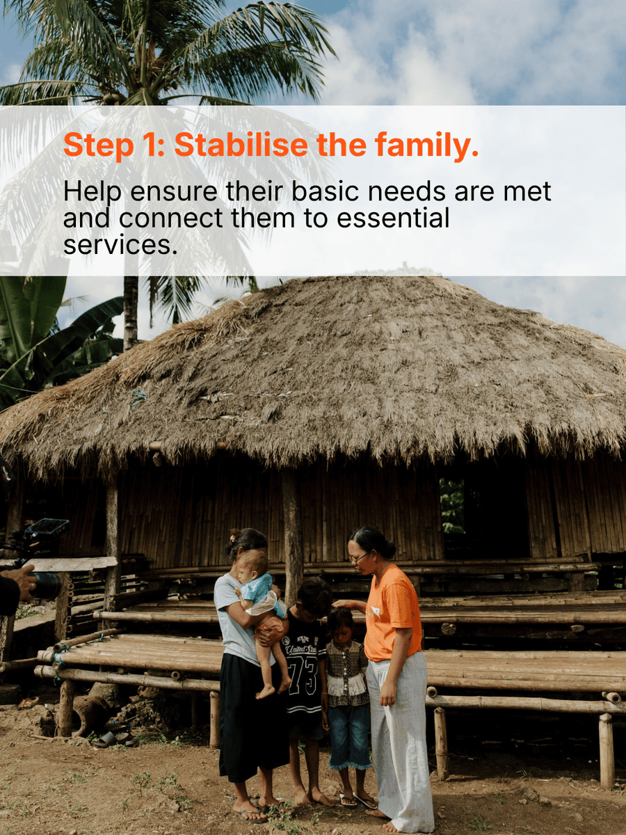 WorldVision's tweet photo. Escaping extreme poverty is not about one opportunity. It's about overcoming many obstacles at once.

When families are facing food insecurity, limited resources, and repeated shocks, even small setbacks can have lasting consequences.

Our Ultra Poor Graduation approach supports families through a carefully designed journey that helps them create livelihoods, grow their assets, and build resilience for the future.

Because lasting change happens when families have the tools to lead their own progress.

Swipe through to discover the steps behind the approach. →