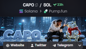 capocapybara's tweet photo. Dex update , new banner and added tg group. we still pushing capo

72NBrrSzCxkq45BHCgnyQnMKqzca4HeGqJASUBwvpump https://t.co/Q4LU1idpil