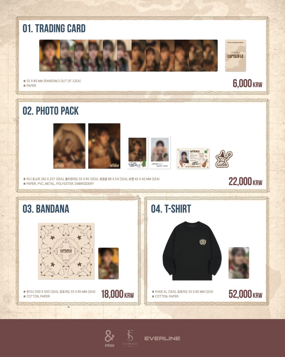 EVERLINESHOP's tweet photo. [📢] 2026 LUDA 10th Anniversary FANMEETING [CAPTAIN LU : SECRET BASE] OFFICIAL MD ONLINE SALES NOTICE !

✨ 5만 원 이상 구매 시, 포토카드 1종 증정
✨ MD SET 구매 시, 추첨을 통해 폴라로이드 1종 랜덤 증정

📅 26.10.02 (FRI) 17:00 ~ 26.10.05 (MON) 23:59 (KST)
🔗 https://t.co/rafeweBKKw

#LUDA #이루다
#FANMEETING #CAPTAIN_LU_SECRET_BASE
#에버라인 #EVERLINE