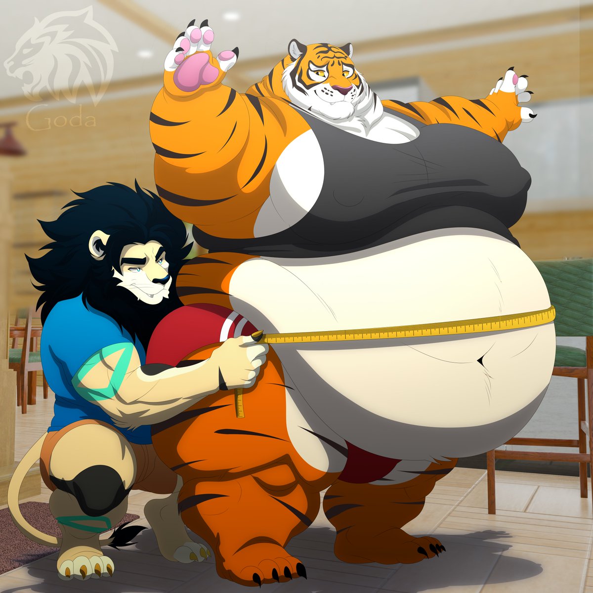 GodaQuesillo's tweet photo. New clothes for Oscar 

The boss came to my house asking me to make him new clothes after he overate yesterday. Anyway, I'll keep giving him more food after measuring him, even though I know the next clothes I put on him won't fit anymore. 

#weightgain #maleweightgain #fatfur https://t.co/f3LY92eUB9