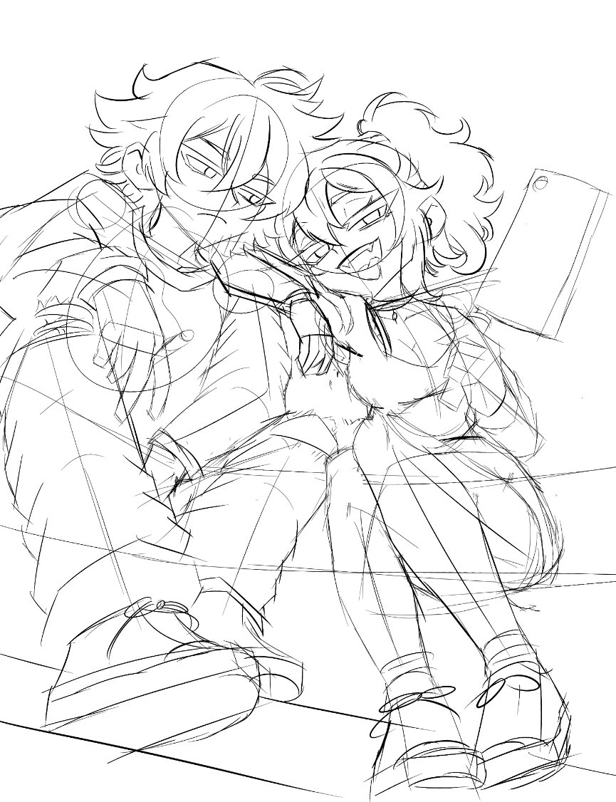 Mayodosesola's tweet photo. WIP. My actual artstyle lol https://t.co/5cftwbJhA7