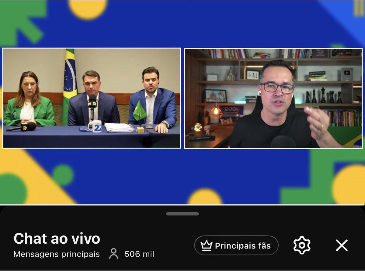 FlavioBolsonaro's tweet photo. Mais de 500 mil pessoas AO VIVO!

Acompanhe: https://t.co/ToK4M0KTiS https://t.co/VpbEremDhK