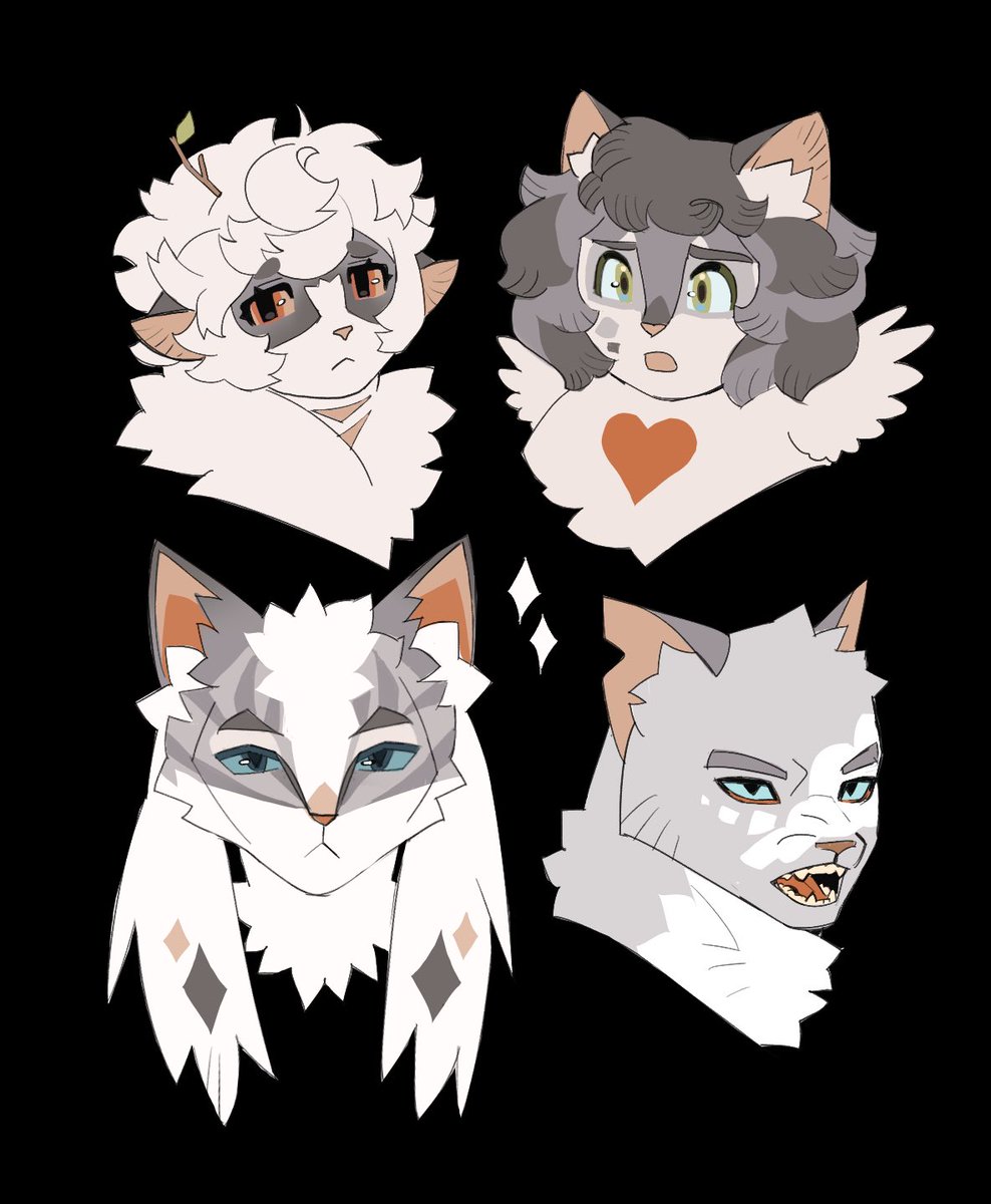 catmunches's tweet photo. my take on the grey warrior cat trend going around :3 #warriorcats #warriorcatsfanart https://t.co/ZDj73C6rFi