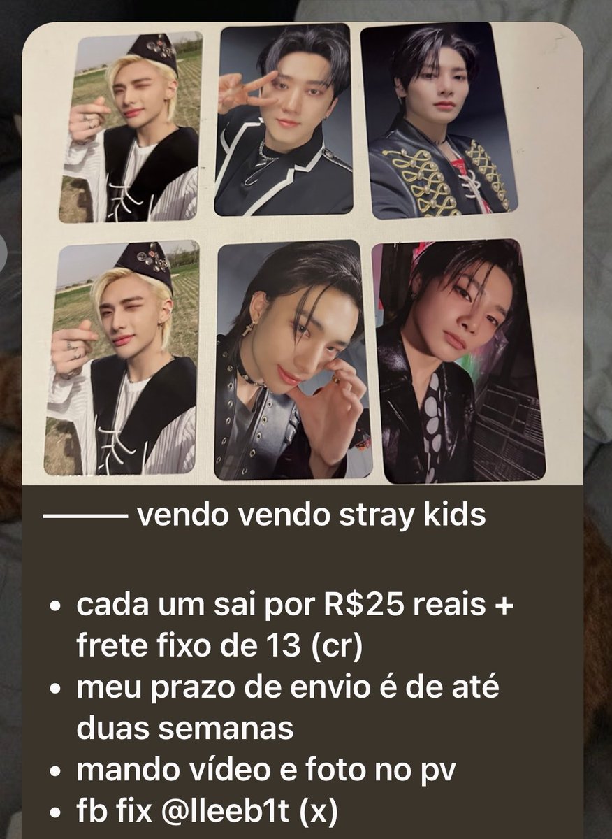 lleeb1t's tweet photo. 🏷️: vendo venda troco troca stray kids skz hyunjin jeongin i.n changbin bangchan chan lee know lee minho lino han jisung felix seungmin https://t.co/OR6xQsUGDN