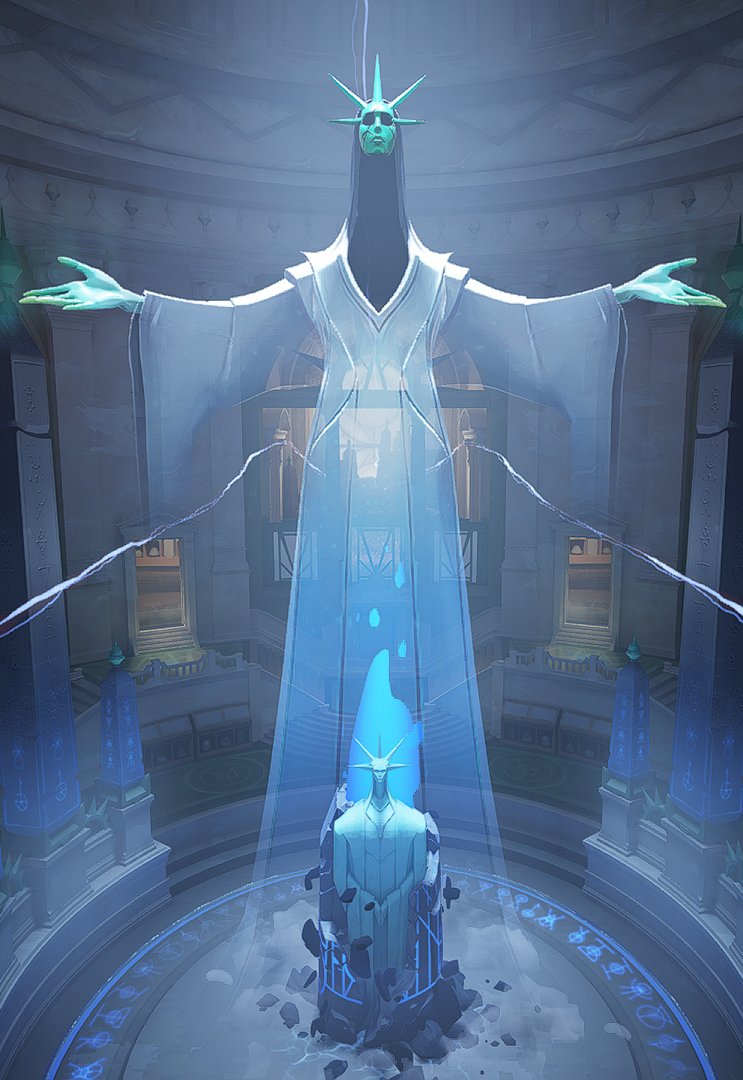 pizza_obj's tweet photo. @zezpeets No Deadlock o ritual (as partidas) ocorrem pra você servir um patrono e derrotar o outro, o objetivo é simplesmente derrotar o patrono oposto. Essa figura do post é o porta voz do Rei Oculto, e essa da foto abaixo é a porta voz da Arquemãe. https://t.co/ZzYTDZI7pn