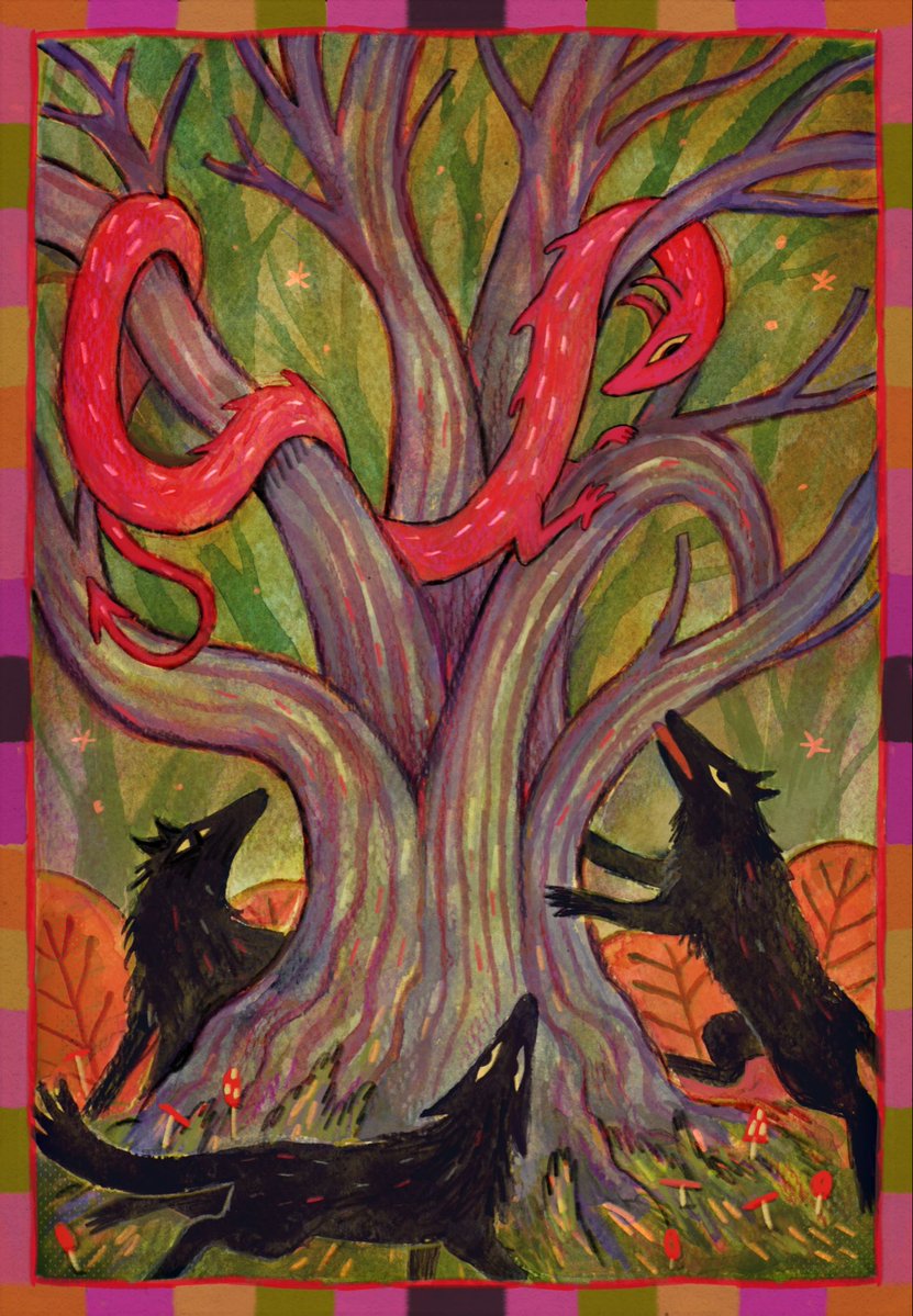 owlylly's tweet photo. tree’d wyrm https://t.co/jS2tHeikJp