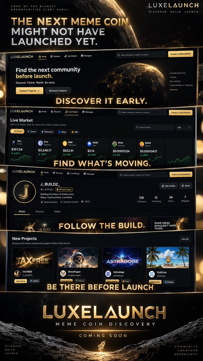 LuxeLaunch_'s tweet photo. LuxeLaunch is now live !!! #crypto #memecoins #public #solana #SolanaCrypto  #dex https://t.co/KUPwZFmjEC