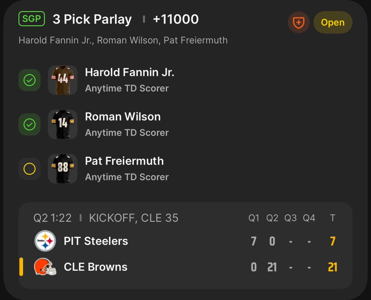 SpikeBets's tweet photo. Fannin✅
Wilson✅
Need a Freiermuth TD cashout is about 14x rn 🕯️ https://t.co/1pyYoOzMkV