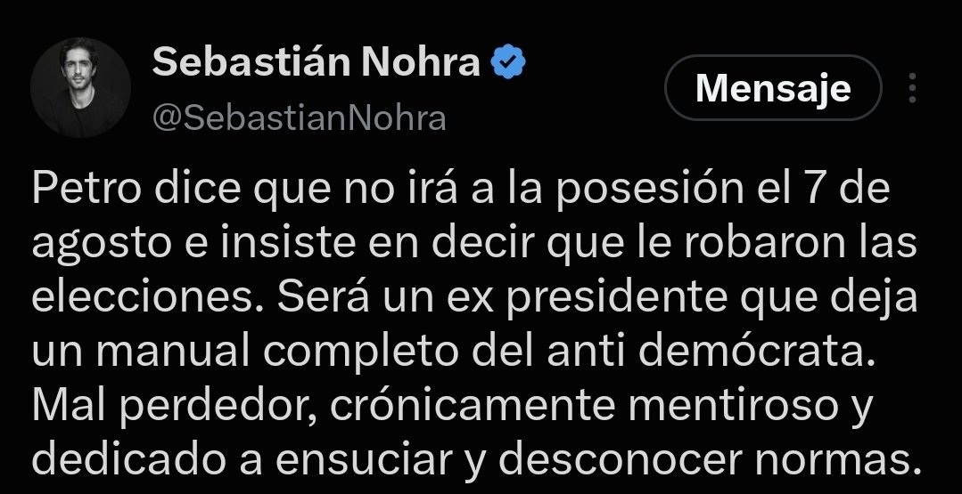 tavo2366's tweet photo. Oiga don @SebastianNohra, pero en este tweet parece que no le faltó ningún adjetivo. https://t.co/j2csylEMUz