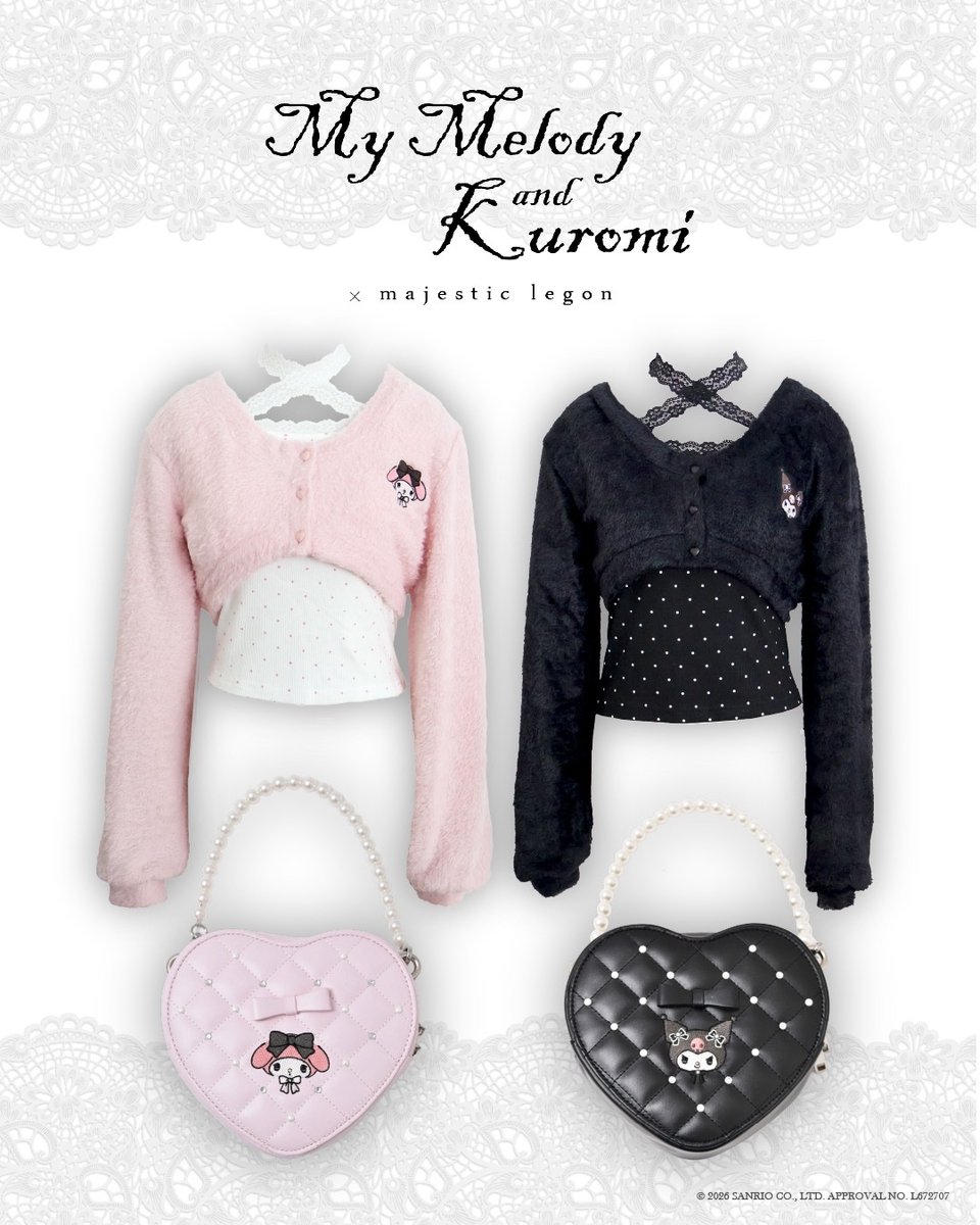 MAJESTICLEGONjp's tweet photo. \  販売開始/        
        
 𝑴𝒚𝑴𝒆𝒍𝒐𝒅𝒚 &amp; 𝑲𝒖𝒓𝒐𝒎𝒊♡ ‧₊˚         
        
  最強可愛いコラボアイテム        
       ２型販売スタート✧*꙳        
        
     数量限定だから急いで♡      

https://t.co/2vpq1bLNzR https://t.co/M7WGYTvFHj
