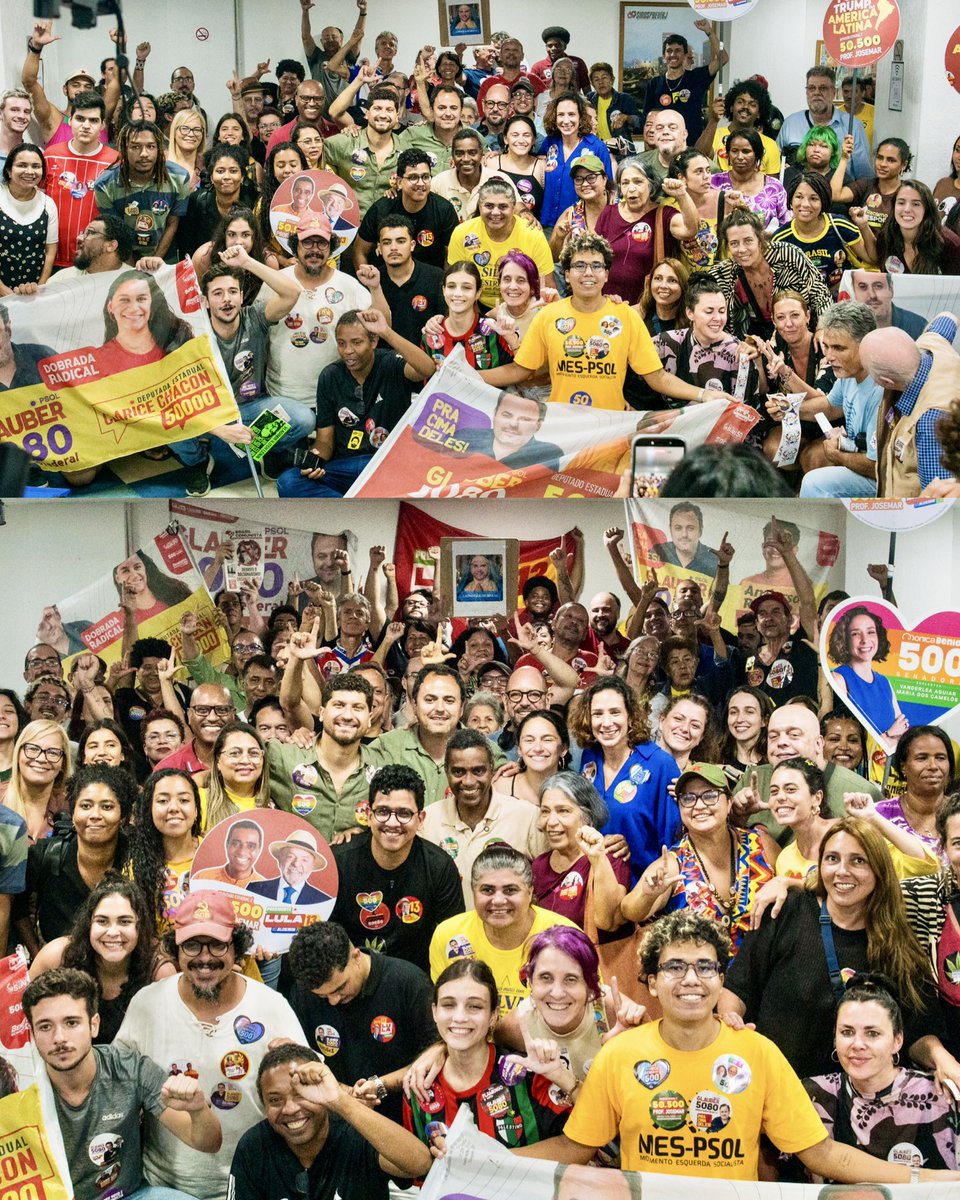 Glauber_Braga's tweet photo. Um dia de caminhada, diálogo e contato direto com o povo. E, para fechar o dia, o Encontro de Reta Final, no SINDSPREV, no centro do Rio.

Um momento de organização, encontro e fortalecimento da campanha, ao lado dos companheiros Siri e Mônica Benício,  e nossos candidatos à estadual Clarice Chacon, Anderson Ribeiro e Prof. Josemar para dar o último gás nessa reta final.

Seguimos com o desafio de barrar o avanço da extrema direita, eleger Lula e fortalecer nossas candidaturas ao Senado, com Mônica Benício e Benedita.

Pra cima deles!

Glauber 5080.